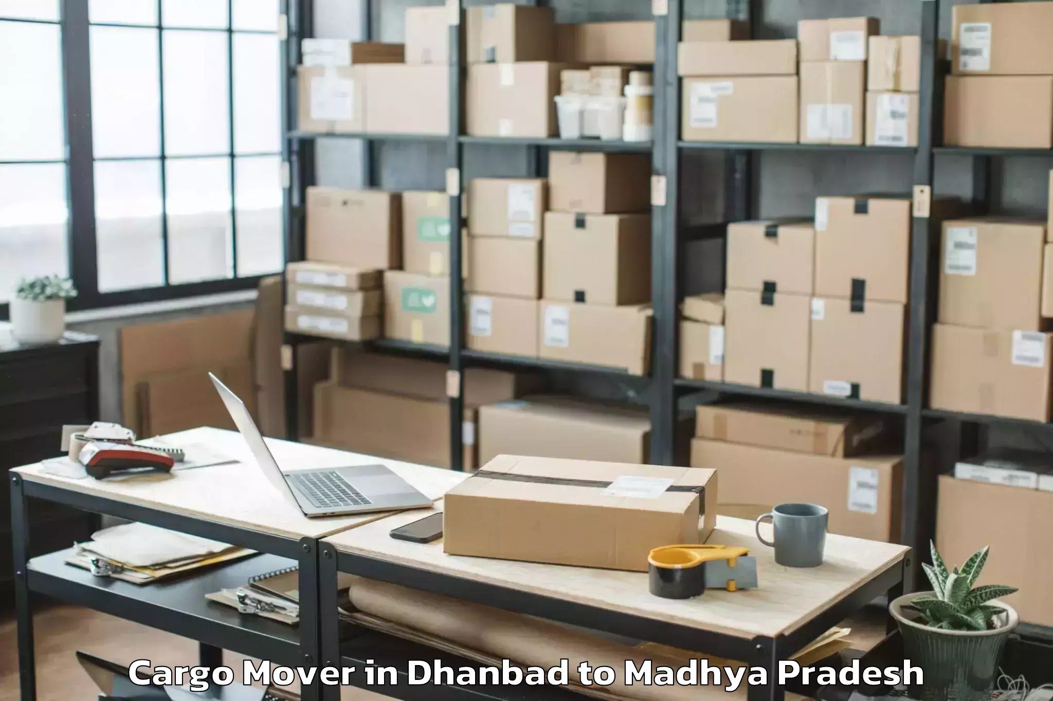 Reliable Dhanbad to Bhopal Airport Bho Cargo Mover